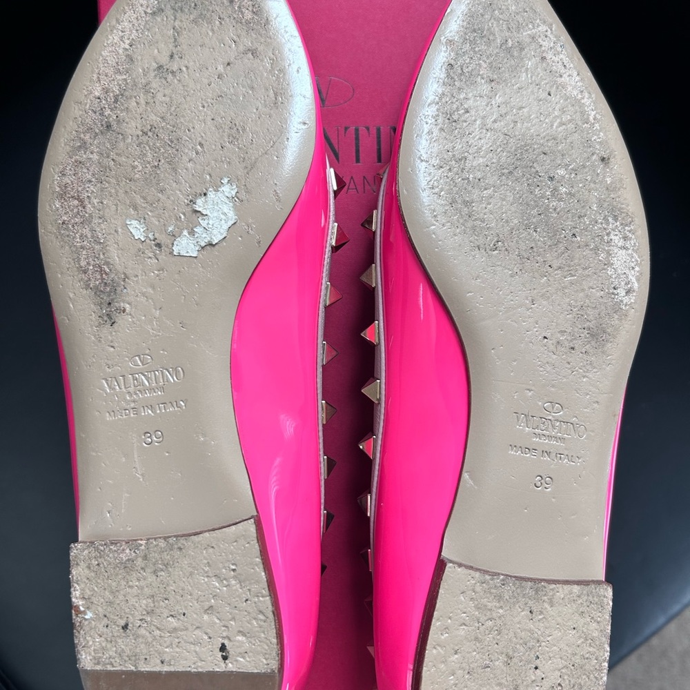 Valentino Patent Rockstud Ballet Flat - Picture 2 of 4